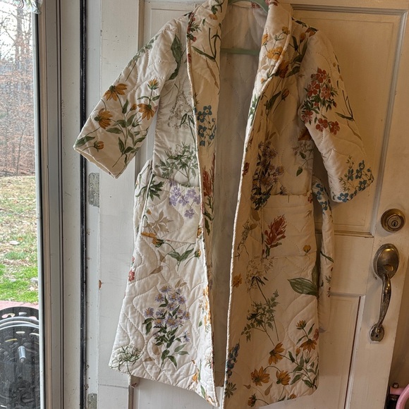 Floral Print Quilted Women's Robe - Picture 7 of 7